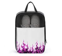 Sac à chaussures de golf avec flammes noires et violettes pour voyage, usage quotidien, sac de rangement anti-poussière