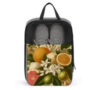 Sac à chaussures de golf avec fleurs, oranges, citrons, fruits, blé, pour voyage, usage quotidien, sac de rangement anti-poussière