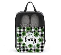 Sac à chaussures de golf avec inscription « Lucky » pour la Saint-Patrick, pour voyage, usage quotidien, sac de rangement anti-poussière