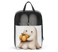 Sac à chaussures de golf avec motif fantôme mignon tenant une citrouille pour voyage, usage quotidien, sac de rangement anti-poussière