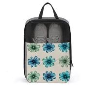 Sac à chaussures de golf avec nœud en ruban bleu glacier argenté et tourbillon pour voyage, usage quotidien, sac de rangement anti-poussière