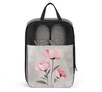 Sac à chaussures de golf avec pivoines roses pour voyage, usage quotidien, sac de rangement anti-poussière