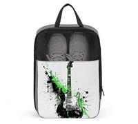 Sac à chaussures de guitare électrique noir et blanc pour voyage, usage quotidien, sac de rangement anti-poussière pour chaussures de golf