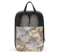 Sac à chaussures de luxe en marbre blanc doré pour voyage, usage quotidien, sac de rangement anti-poussière pour chaussures de golf