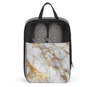 Sac à chaussures de luxe en marbre blanc doré pour voyage, usage quotidien, sac de rangement anti-poussière pour chaussures de golf
