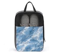 Sac à chaussures de luxe en marbre blanc et bleu pour voyage, usage quotidien, sac de rangement anti-poussière pour chaussures de golf
