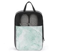 Sac à chaussures de luxe en marbre blanc menthe clair pour voyage, usage quotidien, sac de rangement anti-poussière pour chaussures de golf