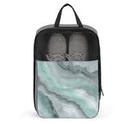 Sac à chaussures de luxe en marbre gris menthe pastel pour voyage, usage quotidien, sac de rangement anti-poussière pour chaussures de golf
