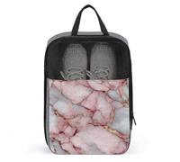 Sac à chaussures de luxe en marbre rose, doré, blanc, pour voyage, usage quotidien, sac de rangement anti-poussière pour chaussures de golf