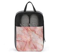 Sac à chaussures de luxe en marbre rose doré pour voyage, usage quotidien, sac de rangement anti-poussière pour chaussures de golf