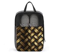 Sac à chaussures de luxe texturé doré pour voyage, usage quotidien, sac de rangement anti-poussière pour chaussures de golf