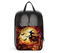 Sac à chaussures de sorcière en verre teinté volant sur balai pour voyage, usage quotidien, sac de rangement anti-poussière pour chaussures de golf