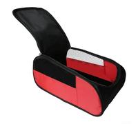 Sac à chaussures de sport avec maille de ventilation pour chaussures de golf, de course et de danse offrant une protection contre la poussière et l'humidité (noir et rouge)