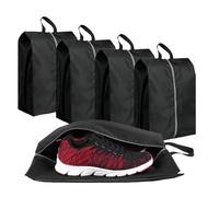 Sac à Chaussures de Voyage, 4 Pièces Housses Chaussuress Portable Imperméable 42 x 24cm Organiseur de Chaussures avec Fermeture Éclair avec Poignée, pour Un Usage Quotidien et Voyage