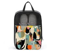 Sac à chaussures de voyage, art moderne du milieu du siècle, sac à chaussures portable, sac à chaussures portable, sac à chaussures multifonction, sac à chaussures peu encombrant, style, taille