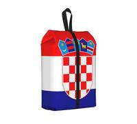 Sac à chaussures de voyage avec drapeau de la République de Croatie - Étanche - Organisateur de chaussures pour valise - 3 en 1 - Pochette de rangement pour les entraîneurs de gym