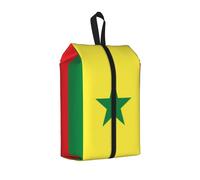 Sac à chaussures de voyage avec drapeau du Sénégal - Étanche - Organisateur de chaussures pour valise - 3 en 1 - Pochette de rangement pour les entraîneurs de gym