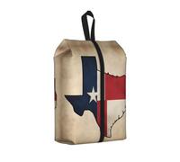 Sac à chaussures de voyage Map02 avec imprimé drapeau du Texas State - Grande capacité - Étanche - Portable - Pour la natation, 1 pièce., One Size, Fermeture éclair, avec une sangle tissée sur le