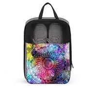 Sac à Chaussures de Voyage Mignon, Champ d'étoiles géométrique Abstrait Galaxie colorée imperméable et Respirant Sac à Chaussures de Voyage Portable avec Fermeture à glissière, Sac de Rangement de ch