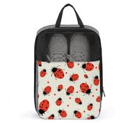 Sac à chaussures de voyage, motif coccinelles, imprimé moucheté infini, pochette à chaussures portable, sac à chaussures multifonction, sac à chaussures peu encombrant, style, taille unique, moderne,