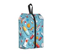 Sac à chaussures de voyage motif médecine dessin animé 1 pièce, 1 pièce. | Sac de voyage à chaussures avec poignée de transport pour chaussures de sport, bottes, vêtements de sport, cosmétiques