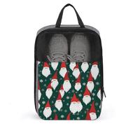 Sac à chaussures de voyage portable, sac à chaussures ventilé imprimé tradition de Noël, organiseur de rangement avec fermeture éclair, gris, Taille unique, Sac à chaussures