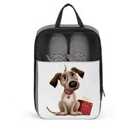 Sac à chaussures de voyage pour chien, pochette résistante à l'eau avec fermeture éclair, gris, taille unique, moderne, gris, Taille unique, Moderne