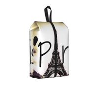Sac à chaussures de voyage résistant à l'eau avec fermeture éclair lisse Motif Tour Eiffel Love Paris, 1 pièce., One Size, Fermeture éclair, avec une sangle tissée sur le dessus