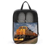 Sac à chaussures de voyage, sac à chaussures imprimé train de marchandises, sacs à chaussures d'extérieur zippés, sac fourre-tout à chaussures pour homme et femme, style, taille unique, moderne, Style