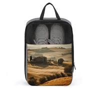 Sac à chaussures de voyage, vue du paysage typique de la Toscane, pochette à chaussures portable, sac à chaussures pratique, sac à chaussures polyvalent, sac à chaussures anti-poussière, style, taille