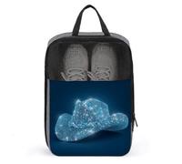 Sac à chaussures disco des années 80 avec strass bleus pour voyage, usage quotidien, sac de rangement anti-poussière pour chaussures de golf