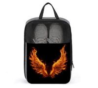 Sac à chaussures en forme d'ailes de feu et de flammes pour voyage, usage quotidien, sac de rangement anti-poussière pour chaussures de golf