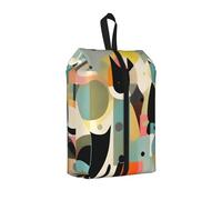 Sac à chaussures en forme de chat d'art moderne du milieu du siècle pour voyage - Étanche - Organiseur de chaussures pour valise, pochette de rangement 3 en 1 pour entraîneurs de gym