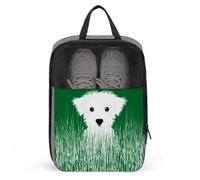 Sac à chaussures en forme de chien mignon caché dans l'herbe pour voyage, usage quotidien, sac de rangement anti-poussière pour chaussures de golf
