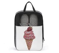 Sac à chaussures en forme de cône rose glacé pour voyage, usage quotidien, sac de rangement anti-poussière pour chaussures de golf