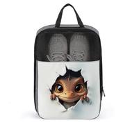 Sac à chaussures en forme de dragon mignon qui regarde hors d'un trou, pour voyage, usage quotidien, sac de rangement anti-poussière pour chaussures de golf