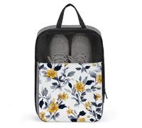 Sac à chaussures en saule avec motif botanique jonquilles pour voyage, usage quotidien, sac de rangement anti-poussière pour chaussures de golf