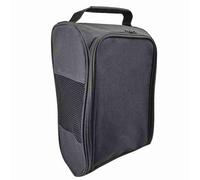 Sac à Chaussures en Tissu Oxford Organisateur de Rangement de Baskets Respirant avec Fermeture éclair Double pour Chaussures de Golf Voyage Noir Rose Bleu 23x15x33cm (Noir)