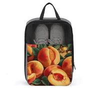 Sac à chaussures en tranches de pêches pour voyage, sac à chaussures étanche, organiseur de chaussures avec fermeture éclair et poignée, sac de baskets, sac à chaussures de golf, sac à crampons,