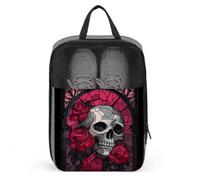 Sac à chaussures en verre teinté noir corbeau rose pour voyage, usage quotidien, sac de rangement anti-poussière pour chaussures de golf