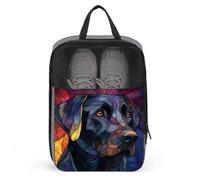 Sac à chaussures en verre teinté noir labrador pour voyage, usage quotidien, sac de rangement anti-poussière pour chaussures de golf