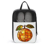Sac à chaussures en verre teinté orange fruits pour voyage, usage quotidien, sac de rangement anti-poussière pour chaussures de golf