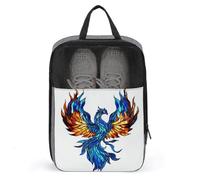 Sac à chaussures en verre teinté Phoenix pour voyage, usage quotidien, sac de rangement anti-poussière pour chaussures de golf Bleu feu