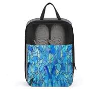 Sac à chaussures en vitrail bleu clair glacé pour voyage, usage quotidien, sac de rangement anti-poussière pour chaussures de golf