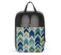 Sac à chaussures festif bleu glacier argenté vert mer pour voyage usage quotidien sac de rangement anti-poussière pochette à chaussures de golf