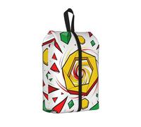 Sac à chaussures géométrique Fragment Fly pour voyage - Étanche - Organiseur de chaussures pour valise, 3 en 1 - Pochette de rangement pour entraîneurs de gym