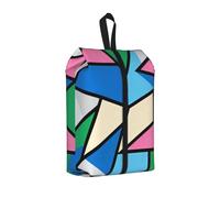 Sac à chaussures géométrique patchwork art pour voyage étanche organisateur de chaussures pour valise, 3 en 1 pochette de rangement pour baskets de gym
