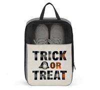 Sac à chaussures Halloween à carreaux fantômes pour voyage usage quotidien Sac de rangement anti-poussière Pochette de rangement pour chaussures de golf