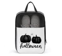 Sac à chaussures Halloween citrouilles et fantômes pour voyage usage quotidien Sac de rangement anti-poussière Pochette de rangement pour chaussures de golf