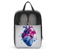 Sac à chaussures hexagonal polygonale Art of Heart pour voyage, usage quotidien, sac de rangement anti-poussière pour chaussures de golf